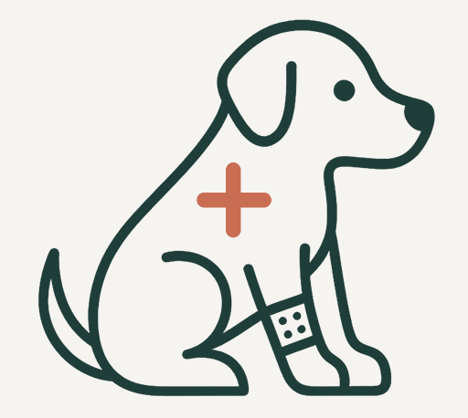 Ilustración minimalista que representa a un educador canino y a un tutor conversando mientras un perro los observa tranquilo. El educador toma notas en un cuaderno y el tutor mantiene contacto con el perro, simbolizando la colaboración y el acompañamiento en el proceso educativo. El tutor protagonista